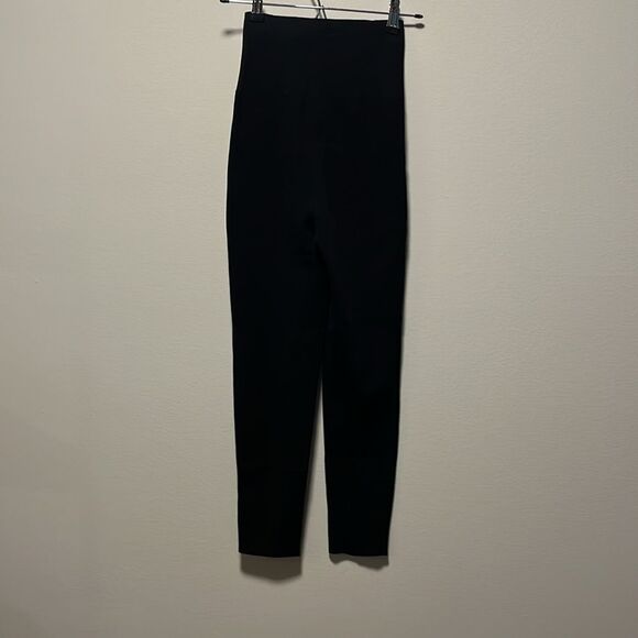 SANDRO Sienna Split-Ankle Black Knit Crop Leggings, Size 34 (0/XS) - Picture 11 of 14